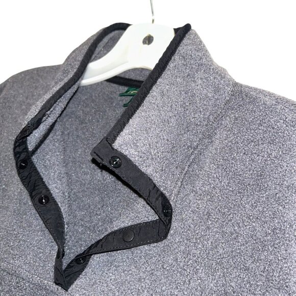L.L. Bean gray fleece womens quarter snap pull over jacket FALL XL - Picture 3 of 3